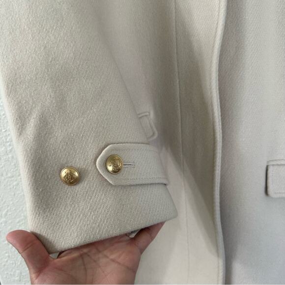J. Crew Toscana Coat in Italian Stadium-Cloth Wool Blend Natural Plus Sz 22 NWT - Picture 7 of 16